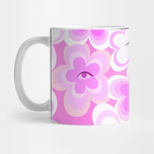 Purple Evil Eye Flower Mug